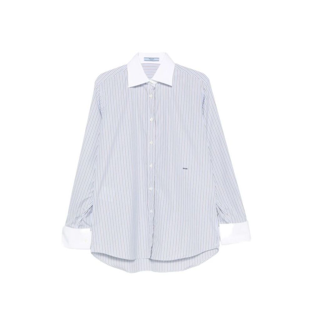 Prada Women Striped Cotton Shirt